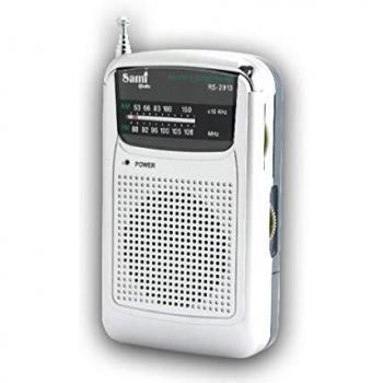 Samirs2913 radio analogica sami de bolsillo de 2 bandas fmam recepcion antena telescopica auriculares de silicona incluidos