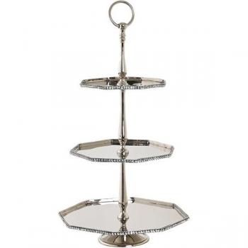 Centro de Mesa Aluminio Plateado 28x28x47 DKD Home Decor