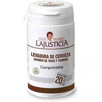 Ana Maria Lajusticia - Levadura de cerveza con germen de trigo y tiamina– 80 comprimidos. Contribuye a mantener un cabello sano, unas uñas fuertes y una piel tersa. Envase para 20 días.