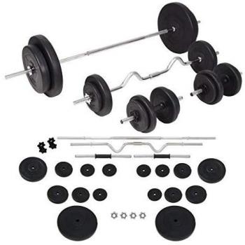 vidaXL Barbell and Dumbbell Set 30 kg