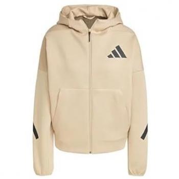 Adidas Women's Z.N.E. Full-Zip Hoodie - Magic Beige - Size M