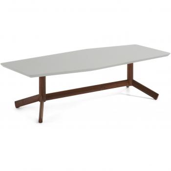 Kave Home Mesa Centro Tropid, gris y marrón