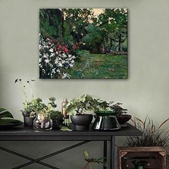 ZSH Jardín pintados a mano pintura al óleo, pinturas decorativas y pintura de decoración de pasillo de biblioteca