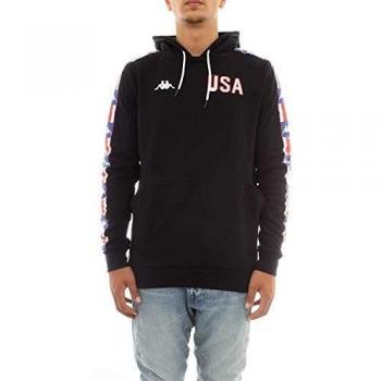 Kappa Men's Black Hooded Sweatshirt Size S - Authentic La Bartus 912