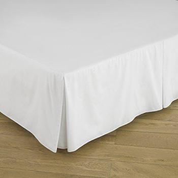 Gran nudo, Cuidado fácil de percal de 180 hilos Base polialgodón de percal, 50% algodón/50% poliéster, Blanco, Single 91cm x 191cm + 39cm Drop