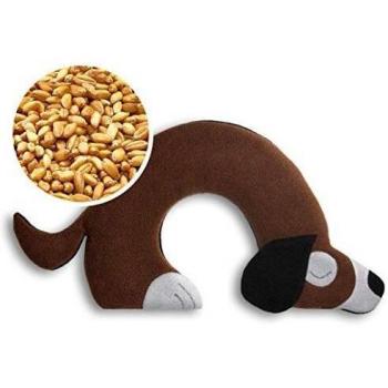 SACO TÉRMICO Leschi de semillas para microondas/para la tensión cervical/Animal: Perro Bobby, marrón