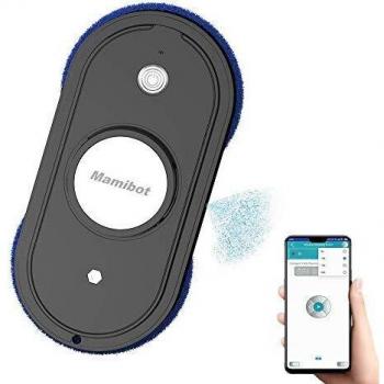 Mamibot W110-F - Robot aspirador para ventanas de cristal y baldosas con depósito de agua de 50 ml, mando a distancia, control por aplicación