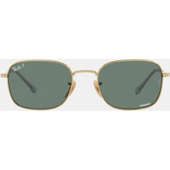 Ray-Ban Gafas de Sol RB 3706 001/O9 - Gafas de sol unisex rectangulares de metal en dorado con lentes polarizadas y protección UV.