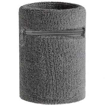 Hoter - muñequera gruesa, lisa, muñequera con cremallera, gris