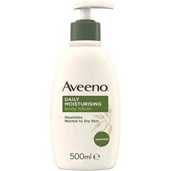 Loción Hidratante Diaria Aveeno 500 ml para Piel Normal a Seca, Hidratación 24 Horas, Sin Fragancia, con Avena Soothing y Emolientes Ricos