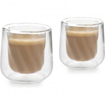 Juego de 2 Vasos Cortado de Doble Pared, 135ml