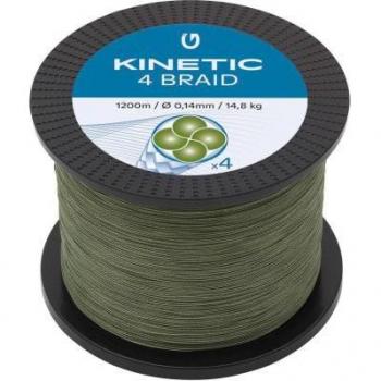Línea de Pesca Trenzada Kinetic 4 Cyber 1200m 0,20mm/18kg Verde Polvoriento