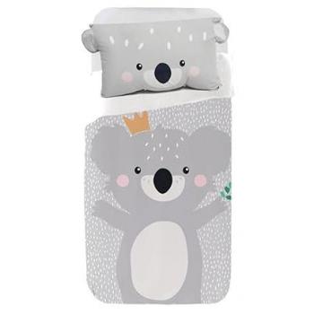 Juego de Funda Nórdica Infantil Koala - Cama 70x160 (120x180) - Colección Madagascar