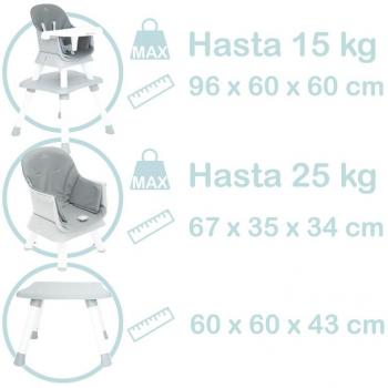 Trona multifunción 5 en 1 de Olmitos - Convertible en diferentes etapas para bebés y niños hasta 25kg