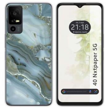Funda de Silicona para TCL 40 NXTPAPER 5G con Diseño de Mármol 09