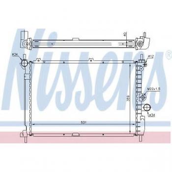 Radiador de refrigeración del motor NISSENS 63278A
