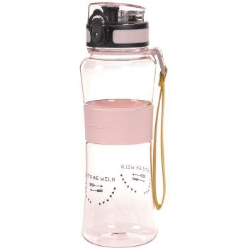 Botella para niños de tritán Lässig Adventure, antigoteo, ligera, sin BPA, 550 ml - rosa