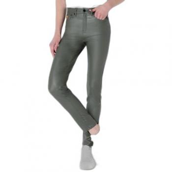 Pantalón Lois Jeans para mujer 201112428 verde skinny fit casual algodón denim tiro corto tallaje en pulgadas