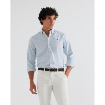 Camisa de hombre slim rayas verdes