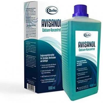 Concentrado de Calcio Quiko Avisanol 1 Litro para Aves - Favorece Huesos, Cáscaras de Huevo y Plumas