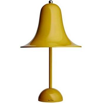 Lámpara de mesa Verpan Pantop Ø23 cm, amarillo cálido, diseño moderno