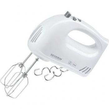 Batidora Amasadora Severin HM 3820, 300W, Color Blanco con 5 Velocidades y 2 Varillas de Acero Inoxidable