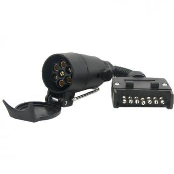 Gazechimp Enganches de Remolque 7 Pin Conectores Redonda a Plano Macho para Vehículos