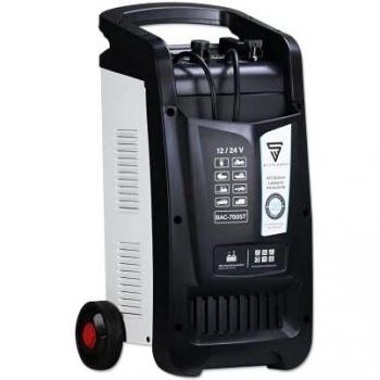 STAHLWERK Cargador de batería de Coche BAC-700 ST, Modo 12/24 V, Rendimiento hasta 700 Ah, Corriente de Carga hasta 60 A, Ayuda de Arranque, Booster, Temporizador