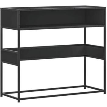 Mesa Consola Negra 90x35x80 cm de Madera Compuesta
