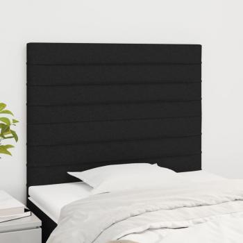 Cabecero 2 piezas Negro 90x5x78/88 cm Tela