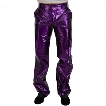 Dolce & Gabbana Purple Shining Casual Pants - IT44 | XS