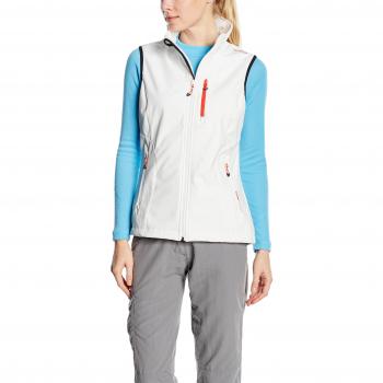 CMP - F.LLI CAMPAGNOLO chaleco softshell para mujer, blanco-marrón, {34}, 3A01186