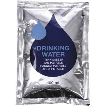 Agua potable, de emergencia, 5 x 100 ml Pack con bolsa