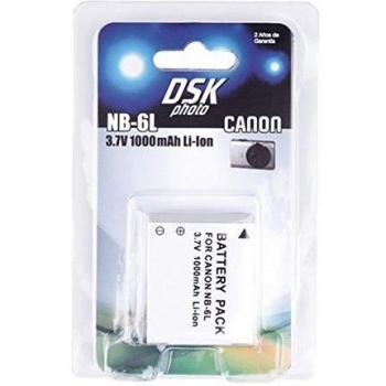 SilverHT 40514 - Batería de cámaras de fotos de 1000 mAh, color blanco. Compatible con la mayoría de cámaras de Canon