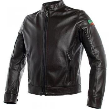 Dainese-AGV 1947 Chaqueta de piel, Marrón oscuro, Talla 56