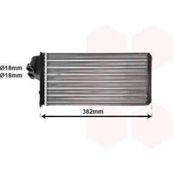 Radiador de calefacción VAN WEZEL 30006355 con características de calentamiento eficiente, diseño compacto, fácil instalación y compatibilidad con vehículos específicos