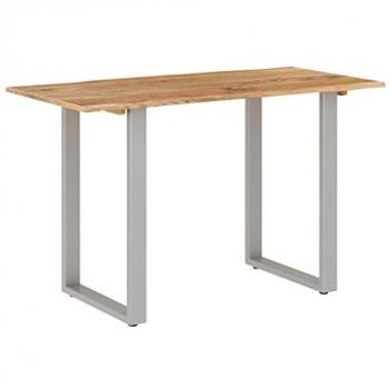 Mesa de comedor de madera maciza de acacia 118x58x76 cm