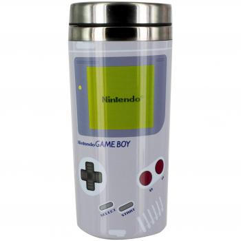 Nintendo Gameboy Taza de Viaje, Acero Inoxidable, Multicolor, 9 x 9 x 18 cm