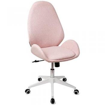 Silla de Escritorio Silla de Oficina Giratoria con Respaldo Ergonómico, Cómoda Tela y Acolchado de Poliéster, Inclinación 22º, Diseño Elegante, Carga Máxima 115 kg