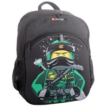 Mochila infantil Lego Ninjago LLOYD en color negro con personaje verde, capacidad de 11 litros
