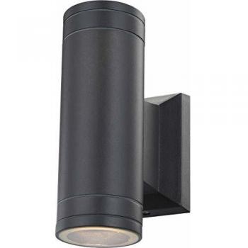 Aplique de pared exterior Gantar LED GU10 5W IP44 aluminio negro