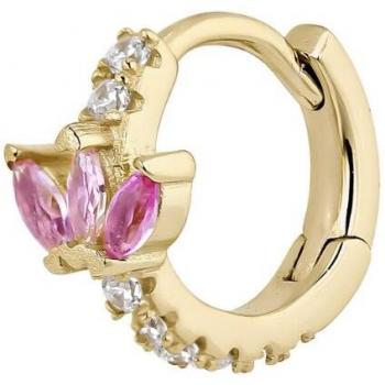 Ear Candy - Piercing aro Kusum de plata bañada en oro amarillo 18k
