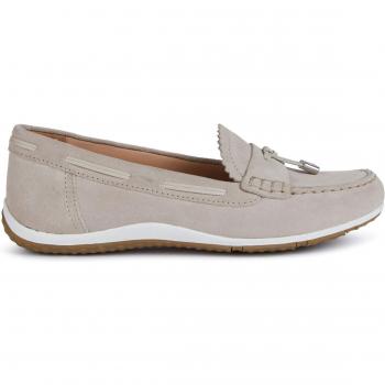 Mocasines Geox D Vega Moc A, transpirables, color taupe claro, talla 36 EU