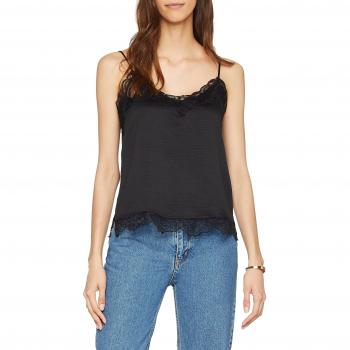 ONLY NOS Onlhappy Singlet Noos Wvn, Camiseta sin Mangas para Mujer, Negro