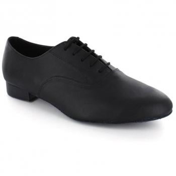 Minitoo JF250501 - Zapatos de baile latino de piel para hombre, color Negro, talla 42 1/3 EU
