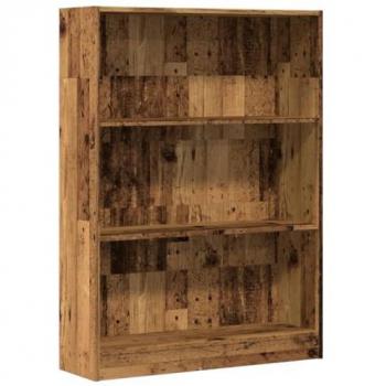 Estantería de madera de ingeniería color envejecido 80x24x109 cm