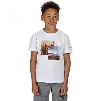 Regatta Bosley III Camisa De Mangas Cortas, Ciudad Blanca, 8 Years para Niños