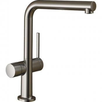 Mezclador de cocina Hansgrohe Talis M54 270, acero inoxidable, con válvula de cierre y chorro único