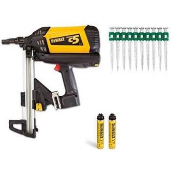 Dewalt C5KIT15MM-DE Clavadora de gas C5 con batería + 1400 guías de 15 mm, Negro y amarillo