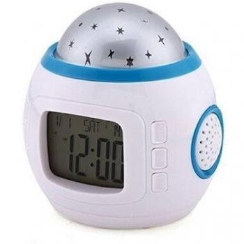 MONDAYNOON Despertador De Proyección De Estrella De Multicolor Con Luz Calendario Alarma Música Para Dormitorio para Bebè